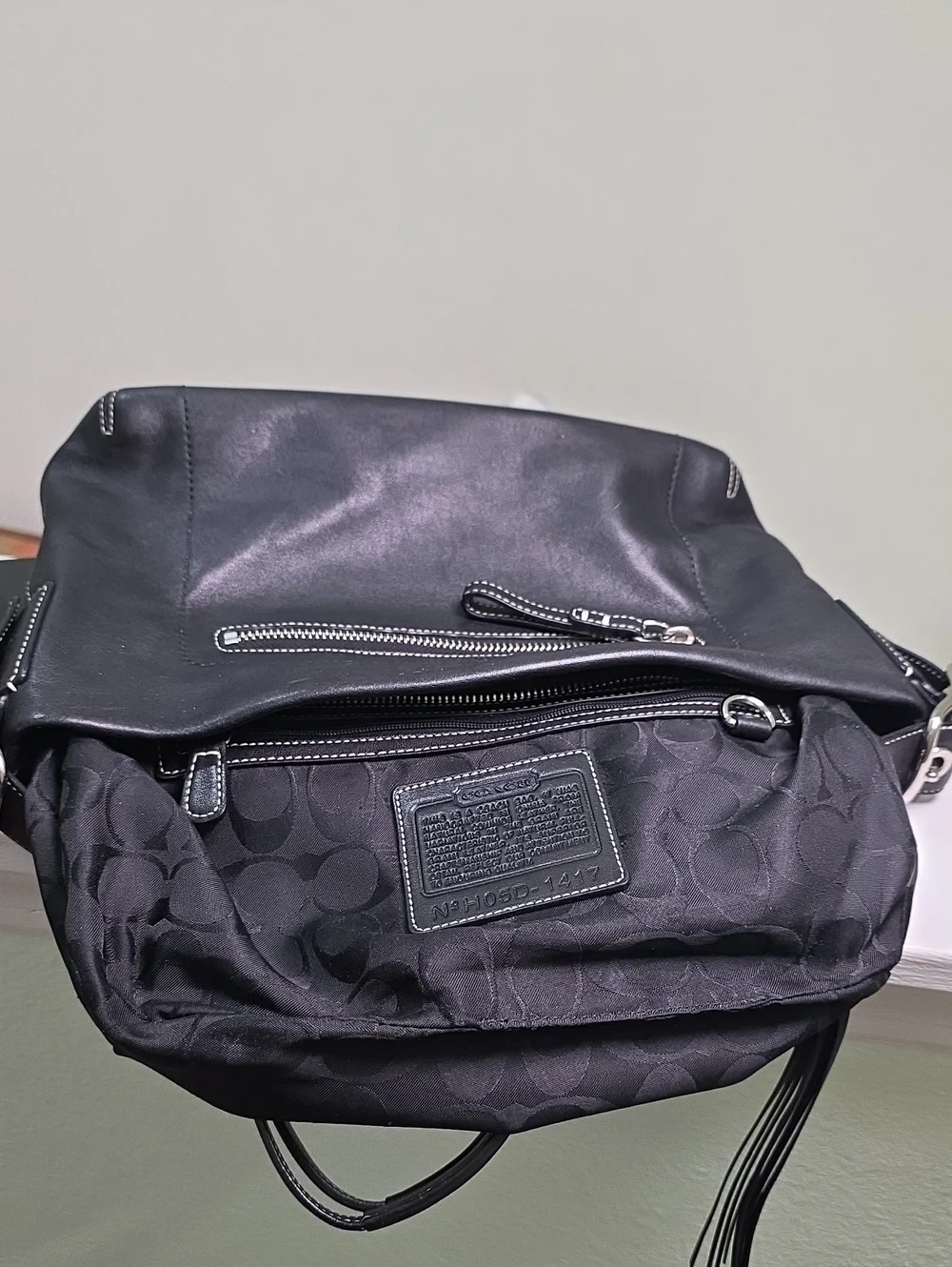 COACH 1417 Y2K Vintage East West Legacy Tassel Black Leather Shoulder Bag EUC